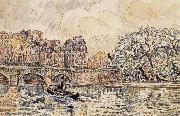 Paul Signac The new bridge of Paris painting